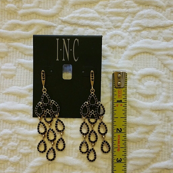 NWT INC Black and Gold Earrings - Picture 4 of 5